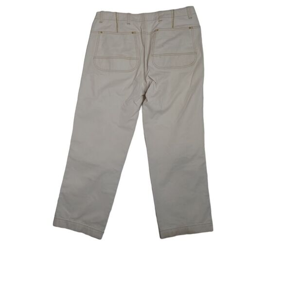 VINTAGE LL‎ Bean cream double knee straight leg gorp work pants 36x32 - Picture 3 of 11